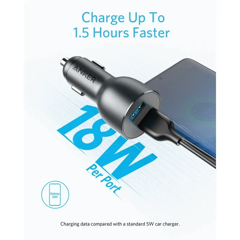 شارژر فندکی 36 وات انکر مدل PowerDrive 3 A2729